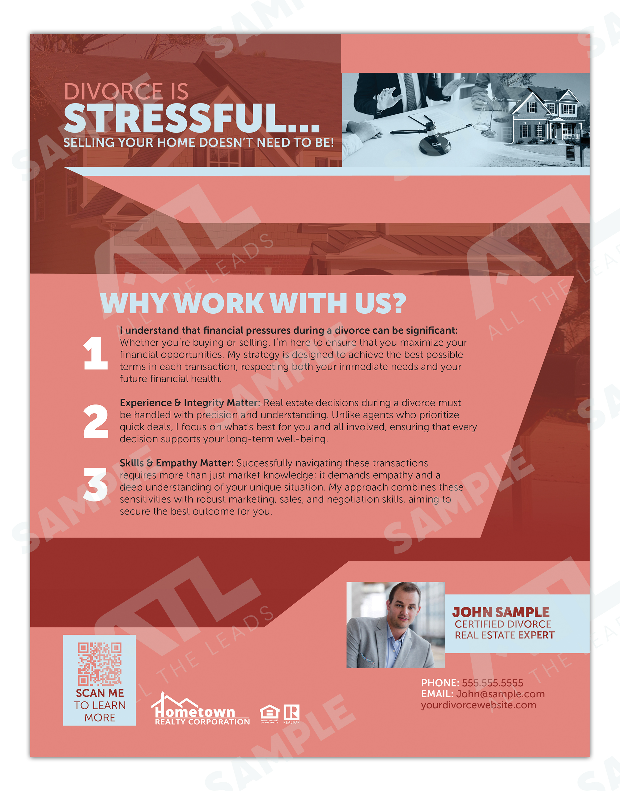 Divorce Is Stressful Flyer Design